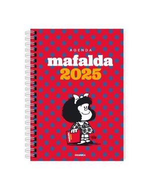 MAFALDA 2025, AGENDA ANILLADA COLUMNAS ROJA